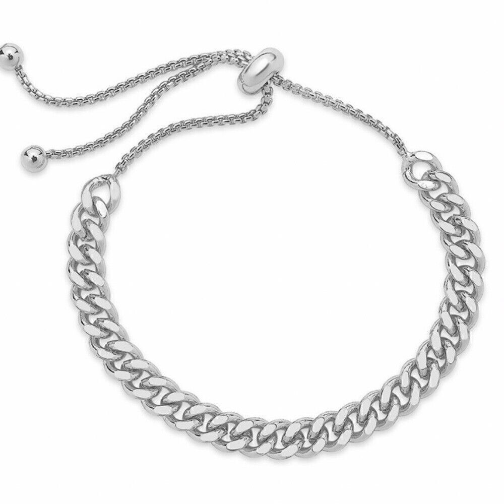 NWT Beautiful sterling silver chain link adjustable bracelet. Life time warranty
